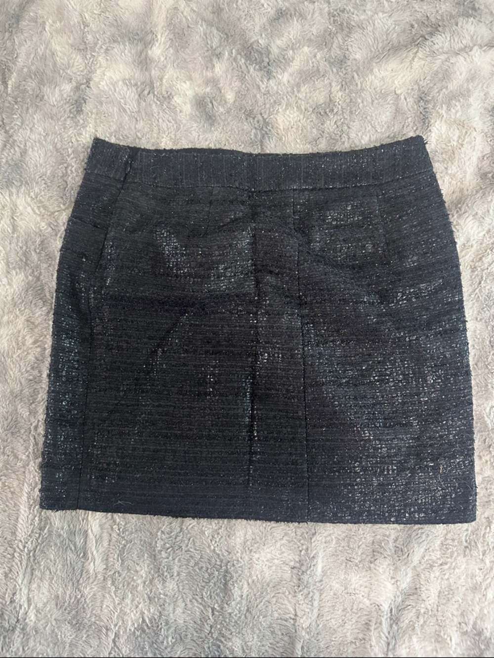 The Limited Black Shimmer Tweed Mini Skirt